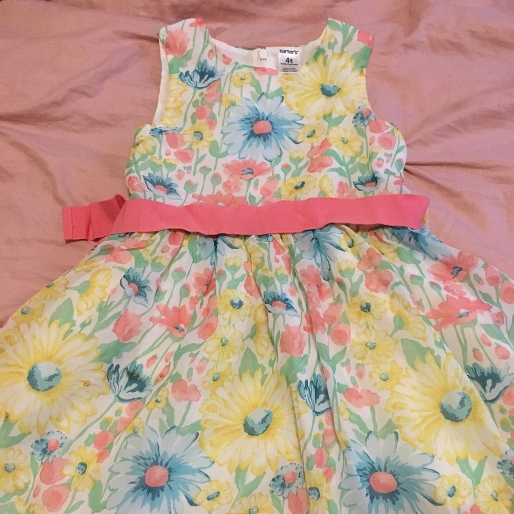 Carters spring colorful dress. Size 12 months